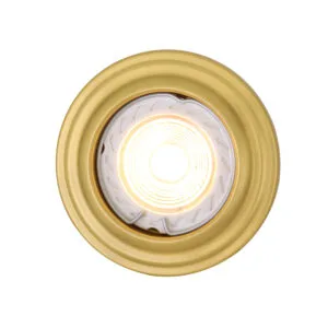 Lefkosia Circular Brass Recessed Spotlight 8cm Wall and Ceiling Spotlights Great Lighting UK Ltd