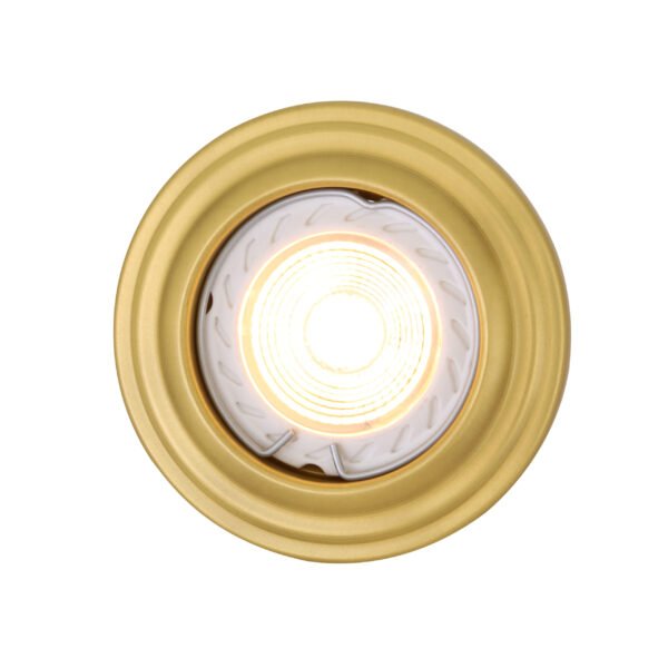 Lefkosia Circular Brass Recessed Spotlight 8cm Wall & Ceiling Spotlights Great Lighting UK Ltd