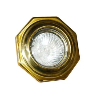 Palmanova Octagon Brass Recessed Spotlight 8.5cm Antique Brass Wall Lights Great Lighting UK Ltd