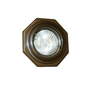 Palmanova Octagon Brass Recessed Spotlight 8.5cm Antique Brass Wall Lights Great Lighting UK Ltd