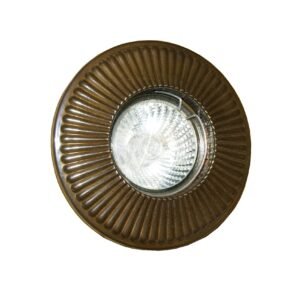 Penh Recessed Decorative Brass Spotlight 8cm IP20 Antique Brass Wall Lights Great Lighting UK Ltd