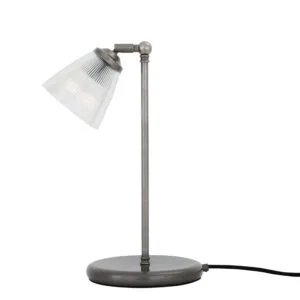 Gadar Industrial Prismatic Glass Table Lamp Brass Table Lamps Great Lighting UK Ltd