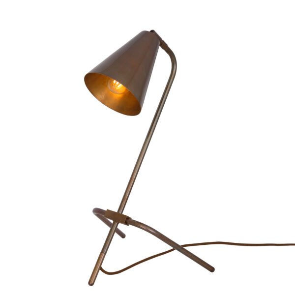 Astana Industrial Adjustable Brass Table Lamp Table Lamps Great Lighting UK Ltd