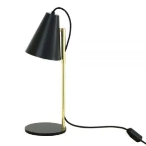Lusaka Modern Adjustable Table Lamp with Cone Shade Brass Table Lamps Great Lighting UK Ltd