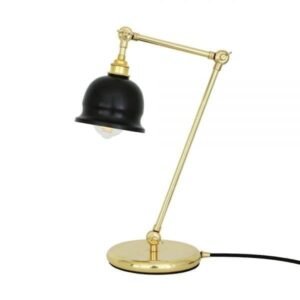 Nico Vintage Brass Table Lamp with Coloured Shade Table Lamps Great Lighting UK Ltd