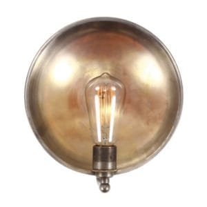 Chulainn Dish Brass Wall Light Antique Brass Wall Lights Great Lighting UK Ltd