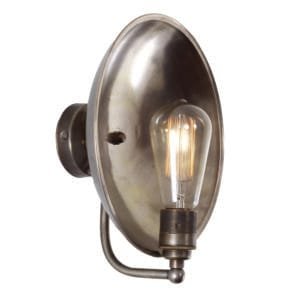 Chulainn Dish Brass Wall Light Antique Brass Wall Lights Great Lighting UK Ltd