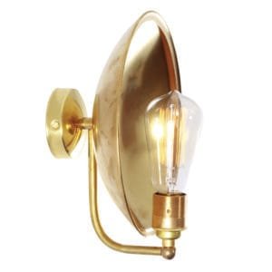 Chulainn Dish Brass Wall Light Antique Brass Wall Lights Great Lighting UK Ltd