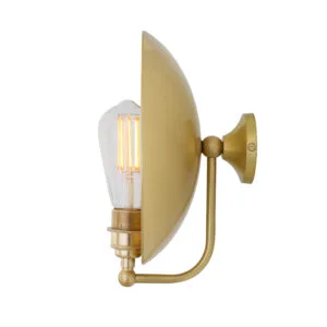 Chulainn Dish Brass Wall Light Antique Brass Wall Lights Great Lighting UK Ltd