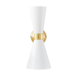 Cairo Mid Century Chrome Wall Light | Black or White Cones Hallway Wall Lights Great Lighting UK Ltd