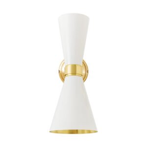 Cairo Contemporary Up and Down Wall Light Brass Wall Lights Great Lighting UK Ltd