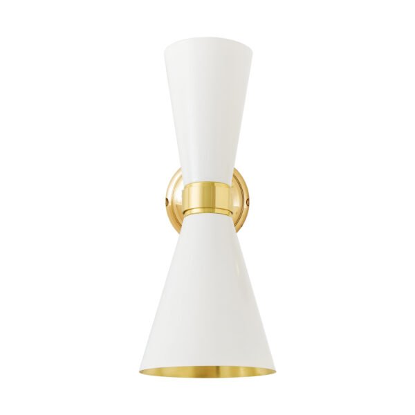 Cairo Contemporary Up and Down Wall Light Brass Wall Lights Great Lighting UK Ltd