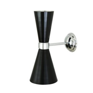 Cairo Mid Century Chrome Wall Light | Black or White Cones Brass Wall Lights Great Lighting UK Ltd