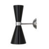 Cairo Mid Century Chrome Wall Light | Black or White Cones Bedroom Wall Lights Great Lighting UK Ltd