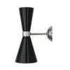 Cairo Mid Century Chrome Wall Light | Black or White Cones Hallway Wall Lights Great Lighting UK Ltd