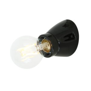 Baltimore Ceramic Flush Wall Light Industrial Wall Lights Great Lighting UK Ltd