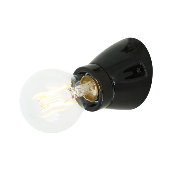 Baltimore Ceramic Flush Wall Light Industrial Wall Lights Great Lighting UK Ltd