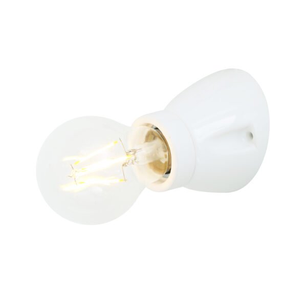 Baltimore Ceramic Flush Wall Light Industrial Wall Lights Great Lighting UK Ltd