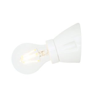 Baltimore Ceramic Flush Wall Light Industrial Wall Lights Great Lighting UK Ltd