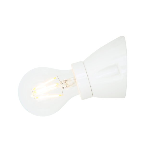 Baltimore Ceramic Flush Wall Light Industrial Wall Lights Great Lighting UK Ltd