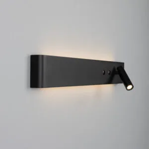 Richmond Backlit Wall Lamp with Adjustable Spot Light Bedroom Wall Lights Great Lighting UK Ltd
