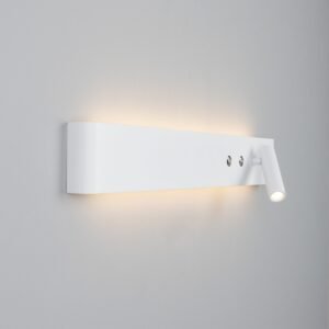 Richmond Backlit Wall Lamp with Adjustable Spot Light Bedroom Wall Lights Great Lighting UK Ltd