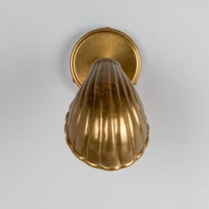 Adjustable Brass Shell Wall Light Antique Brass Wall Lights Great Lighting UK Ltd