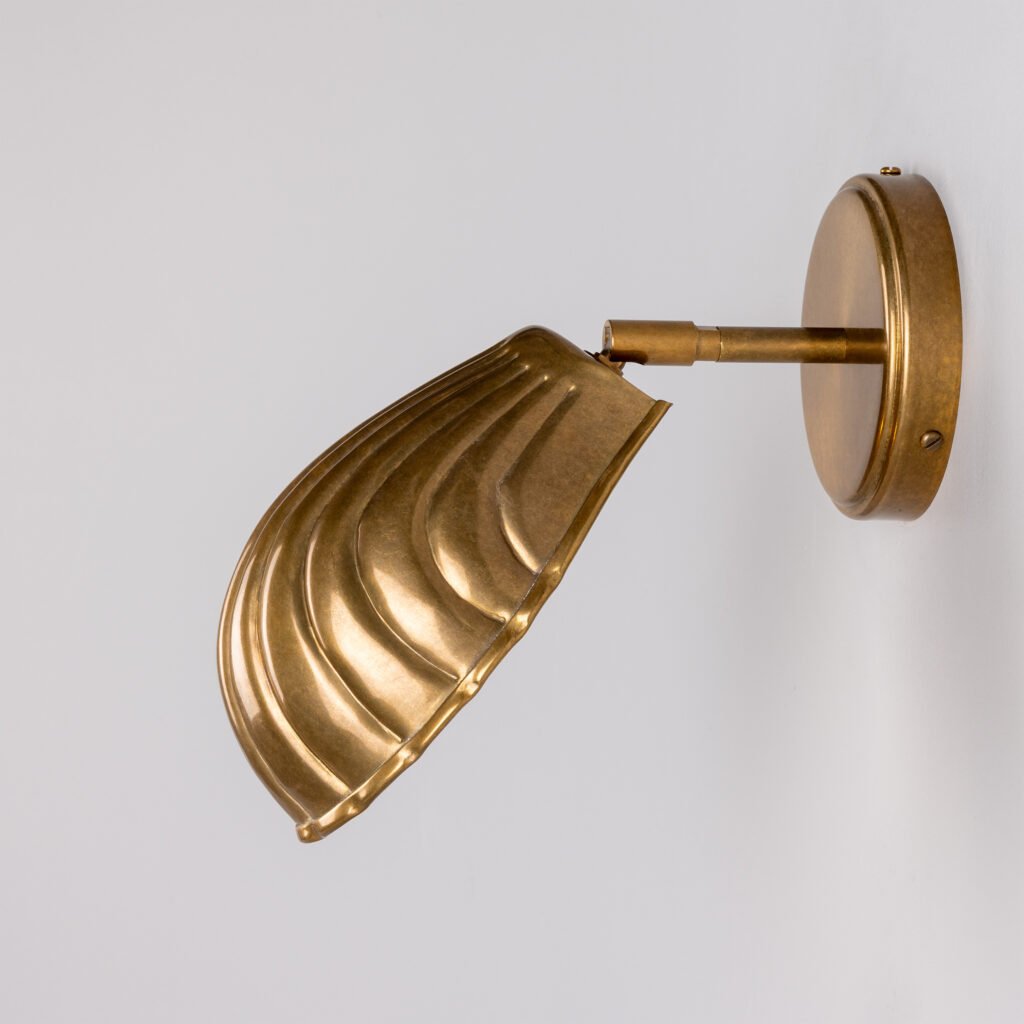 Adjustable Brass Shell Wall Light