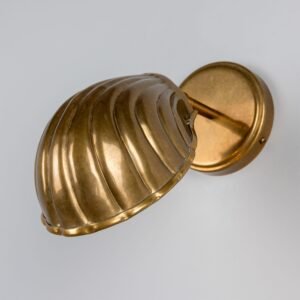 Adjustable Brass Shell Wall Light Antique Brass Wall Lights Great Lighting UK Ltd