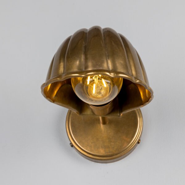 Adjustable Brass Shell Wall Light Brass Wall Lights Great Lighting UK Ltd