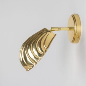 Adjustable Brass Shell Wall Light Antique Brass Wall Lights Great Lighting UK Ltd