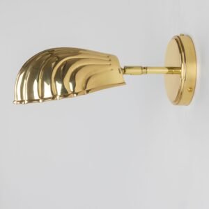 Adjustable Brass Shell Wall Light Antique Brass Wall Lights Great Lighting UK Ltd