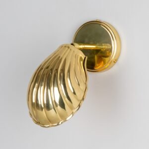 Adjustable Brass Shell Wall Light Antique Brass Wall Lights Great Lighting UK Ltd