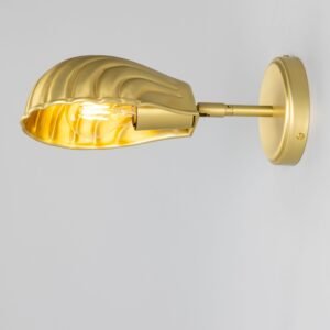 Adjustable Brass Shell Wall Light Antique Brass Wall Lights Great Lighting UK Ltd