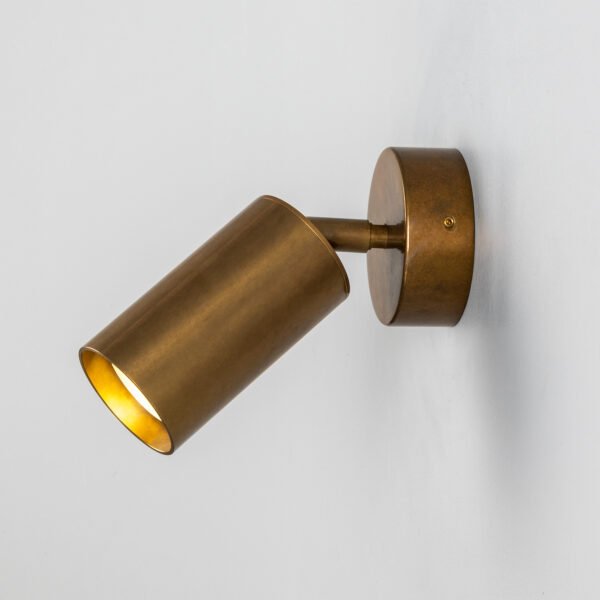 Evanston Directional Brass Wall Spotlight - Choice of Colours Wall & Ceiling Spotlights Great Lighting UK Ltd