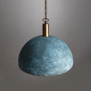 Kauri Organic Blue Earth Ceramic Dome Pendant Light Ceramic Pendant Lighting Great Lighting UK Ltd