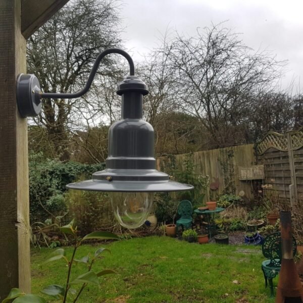 Large Harbour Outdoor Wall Light in Slate Grey rated IP44 Nautical & Fisherman's Wall Lights Great Lighting UK Ltd