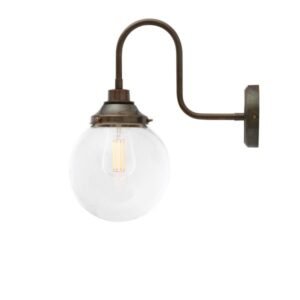 Laguna Swan Neck Bathroom Wall Light 20cm IP44 Goose Neck Bathroom Lights Great Lighting UK Ltd