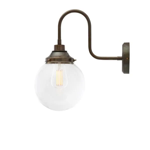 Laguna Swan Neck Bathroom Wall Light 20cm IP44 IP44 Bathroom Lighting Great Lighting UK Ltd
