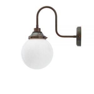 Pelagia Swan Neck Bathroom Wall Light 20cm IP44 Goose Neck Bathroom Lights Great Lighting UK Ltd