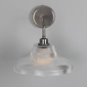 Mono Vintage Railway Glass Bathroom Wall Light 30cm IP65 Glass Bathroom Wall Sconces Great Lighting UK Ltd