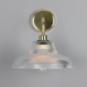 Mono Vintage Railway Glass Bathroom Wall Light 30cm IP65 Glass Bathroom Wall Sconces Great Lighting UK Ltd