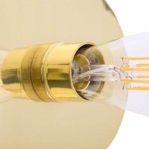 Kigoma Small Semi-Flush Brass Ceiling Light Flush Brass Lights Great Lighting UK Ltd