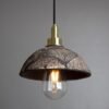 Kingii 20cm Ceramic Dome Pendant in Black Clay IP44 IP44 Bathroom Lighting Great Lighting UK Ltd