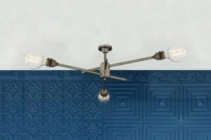 Mombasa Industrial Chandelier Large Single - 3 Arm Pendants Great Lighting UK Ltd