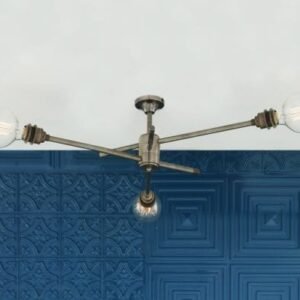 Mombasa Industrial Chandelier Large Single - 3 Arm Pendants Great Lighting UK Ltd