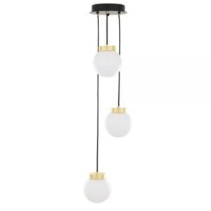 Agusta Chandelier, Three Globe Large Single - 3 Arm Pendants Great Lighting UK Ltd