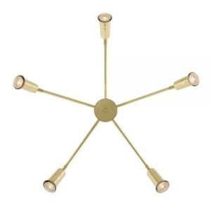 Jasper Five-Arm Contemporary Chandelier Four to Six Arm Pendants Great Lighting UK Ltd