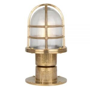 Tulia Brass Outdoor Column Pathway Light IP64 Brass Outdoor Lights Great Lighting UK Ltd
