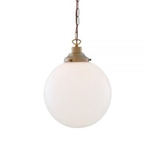 Opal Globe 30cm Pendant Light | Yerevan Glass Globe IP44 Lights Great Lighting UK Ltd